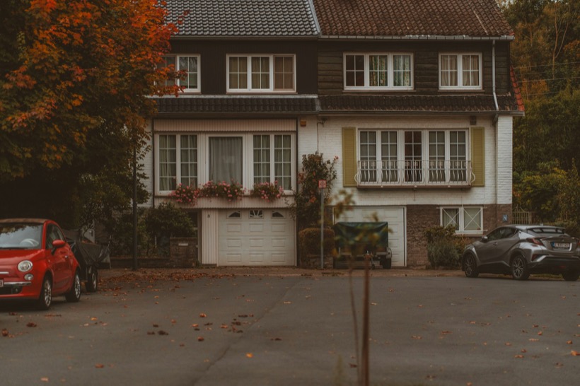 Rendered upper floor on a family home